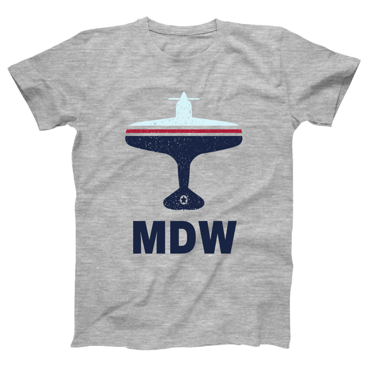 Fly Chicago MDW Airport Women's T-shirt | Gray
