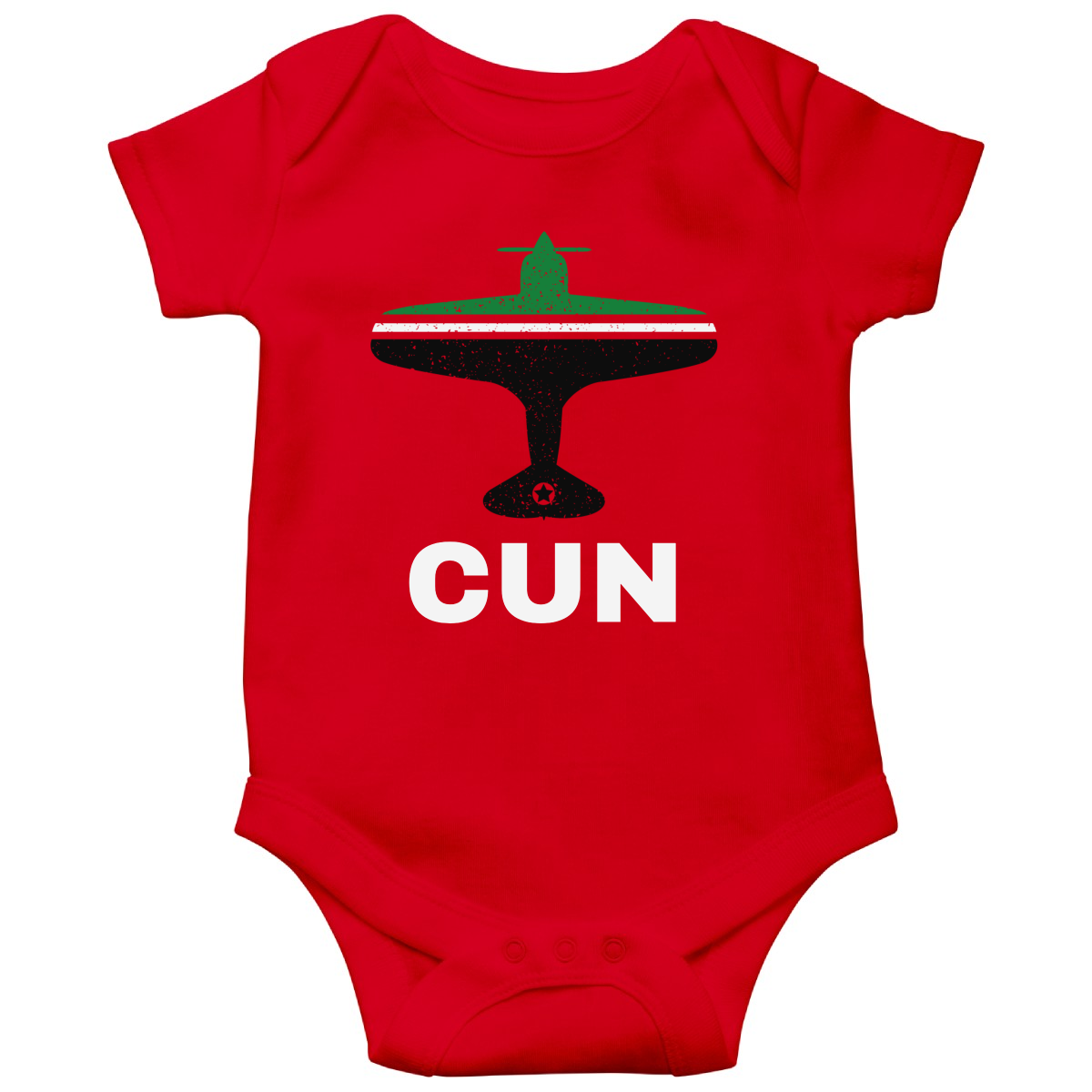 Fly Cancun CUN Airport  Baby Bodysuits | Red
