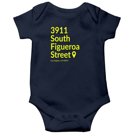 Los Angeles Football Stadium Baby Bodysuits | Navy