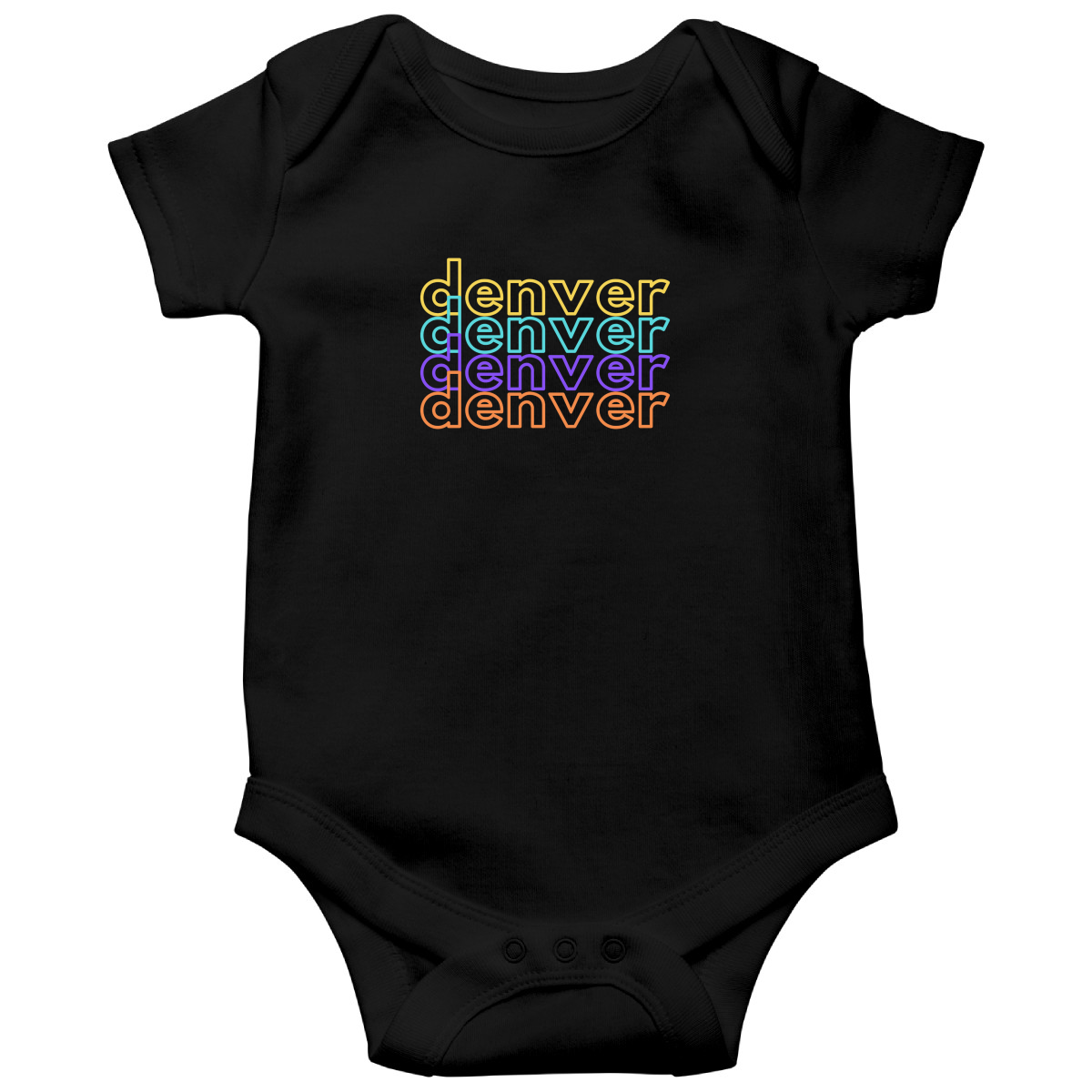 Denver Baby Bodysuit | Black