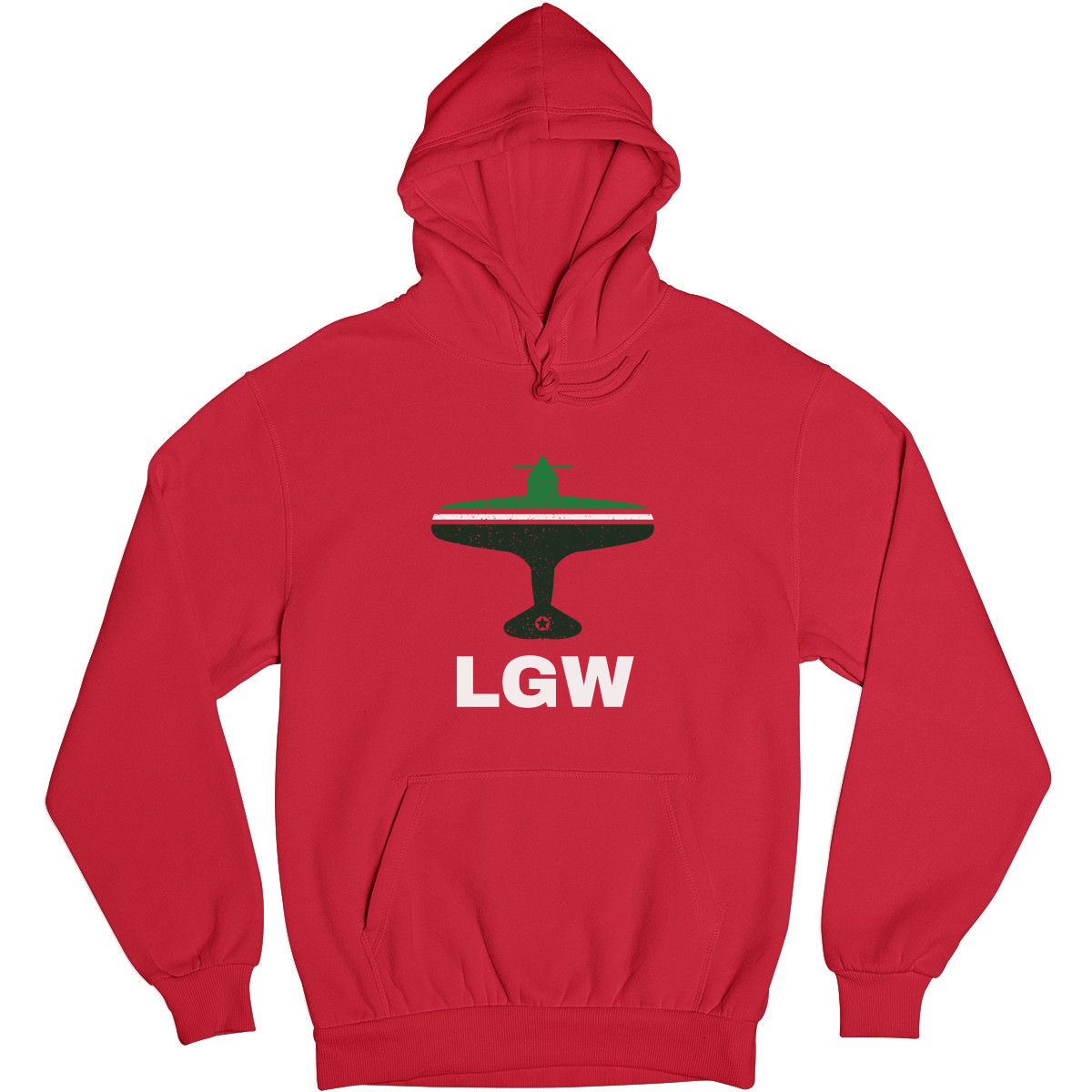 Fly London LGW Airport Unisex Hoodie | Red