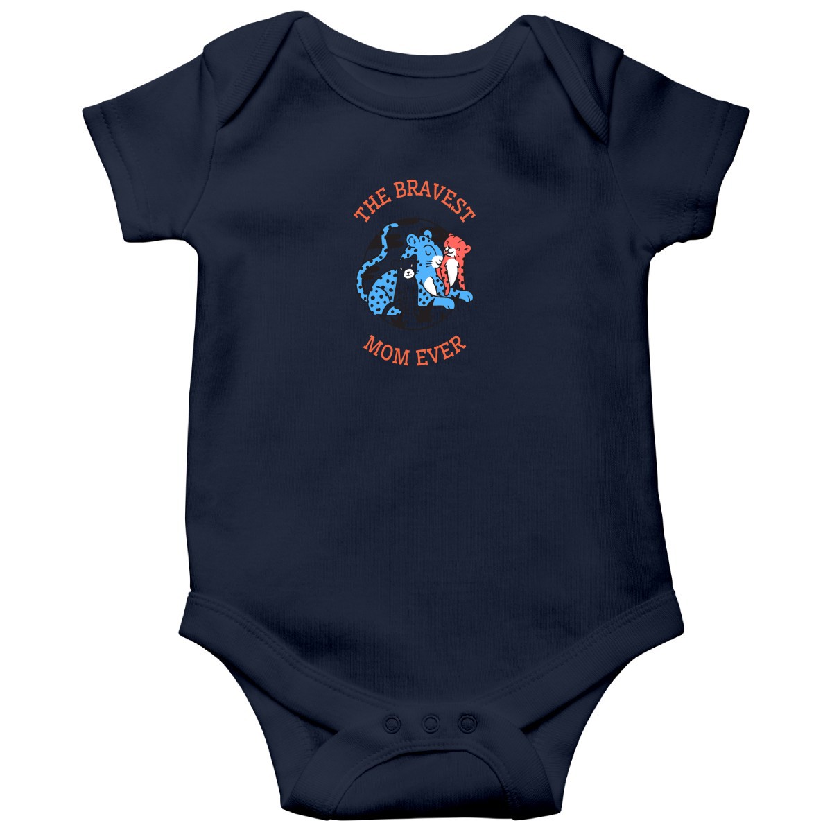 The Bravest Mom Ever Baby Bodysuits | Navy