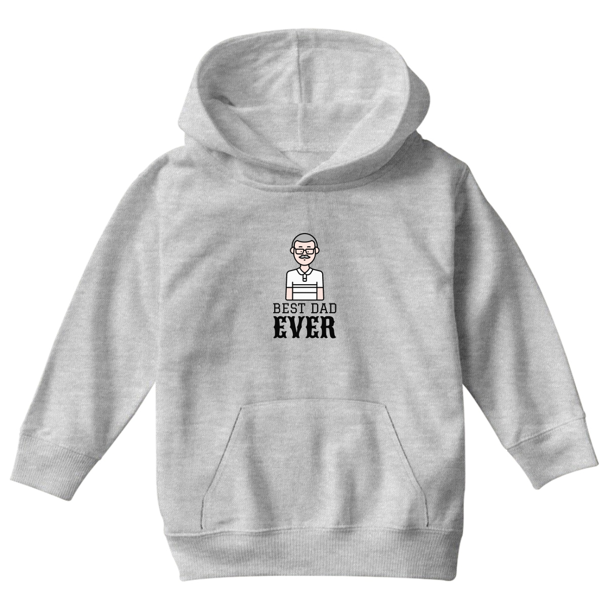 Best dad ever Kids Hoodie | Gray
