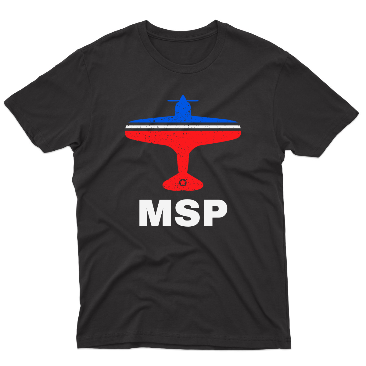 Fly Minneapolis MSP Airport Men's T-shirt | Black