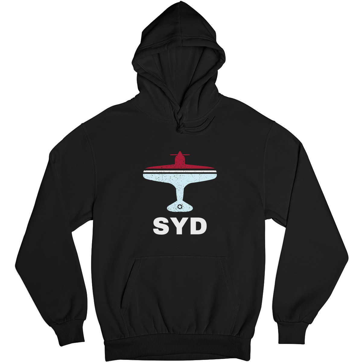 Fly Sydney SYD Airport  Unisex Hoodie | Black