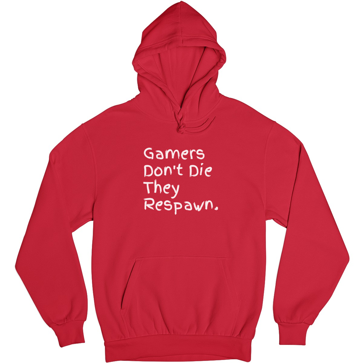 Gamers Don't Die They Respawn Unisex Hoodie | Red