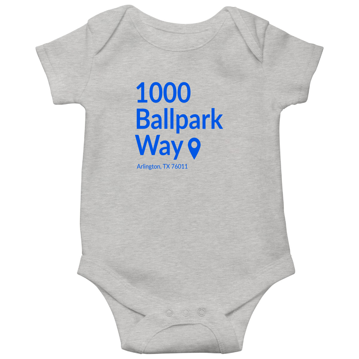 Texas Baseball Stadium Baby Bodysuits | Gray