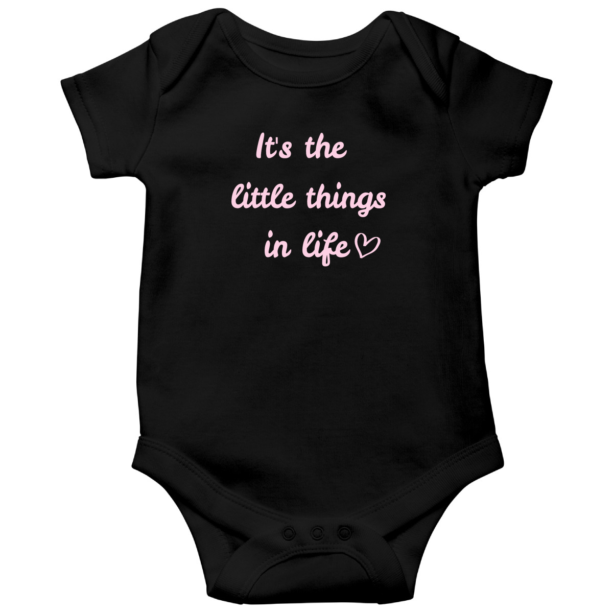 It's The Little Things In Life Baby Bodysuits | Black