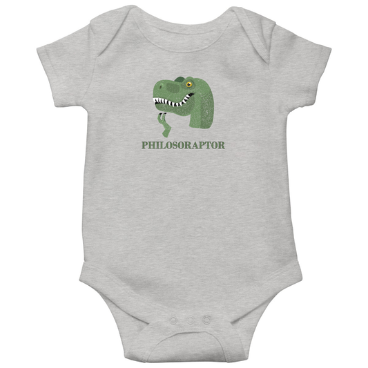 Philosoraptor  Baby Bodysuits | Gray