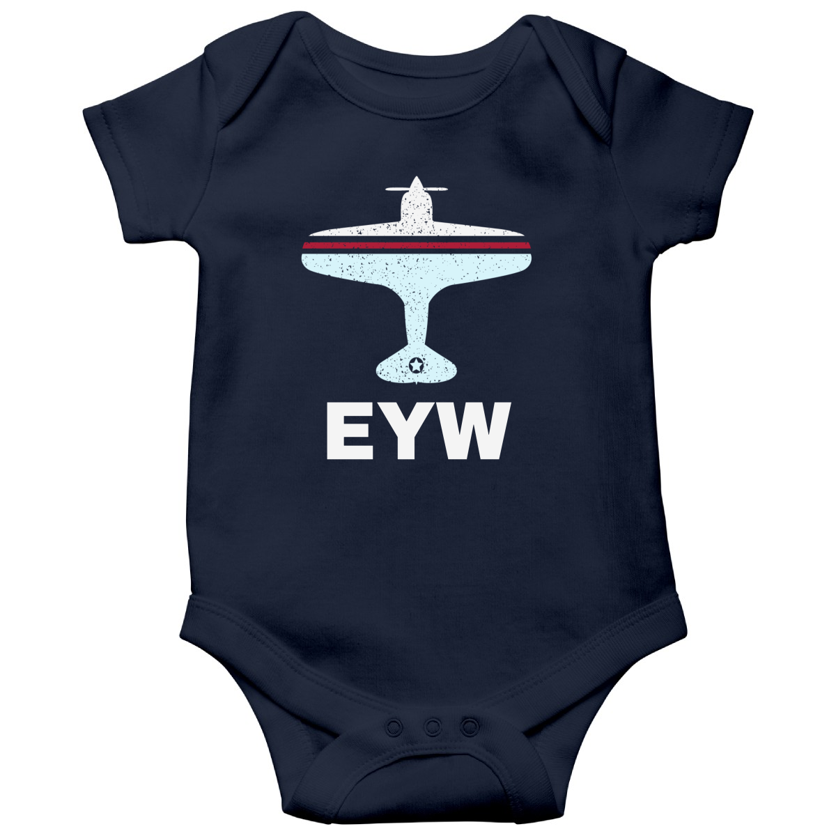 Fly Key West EYW Airport Baby Bodysuits | Navy