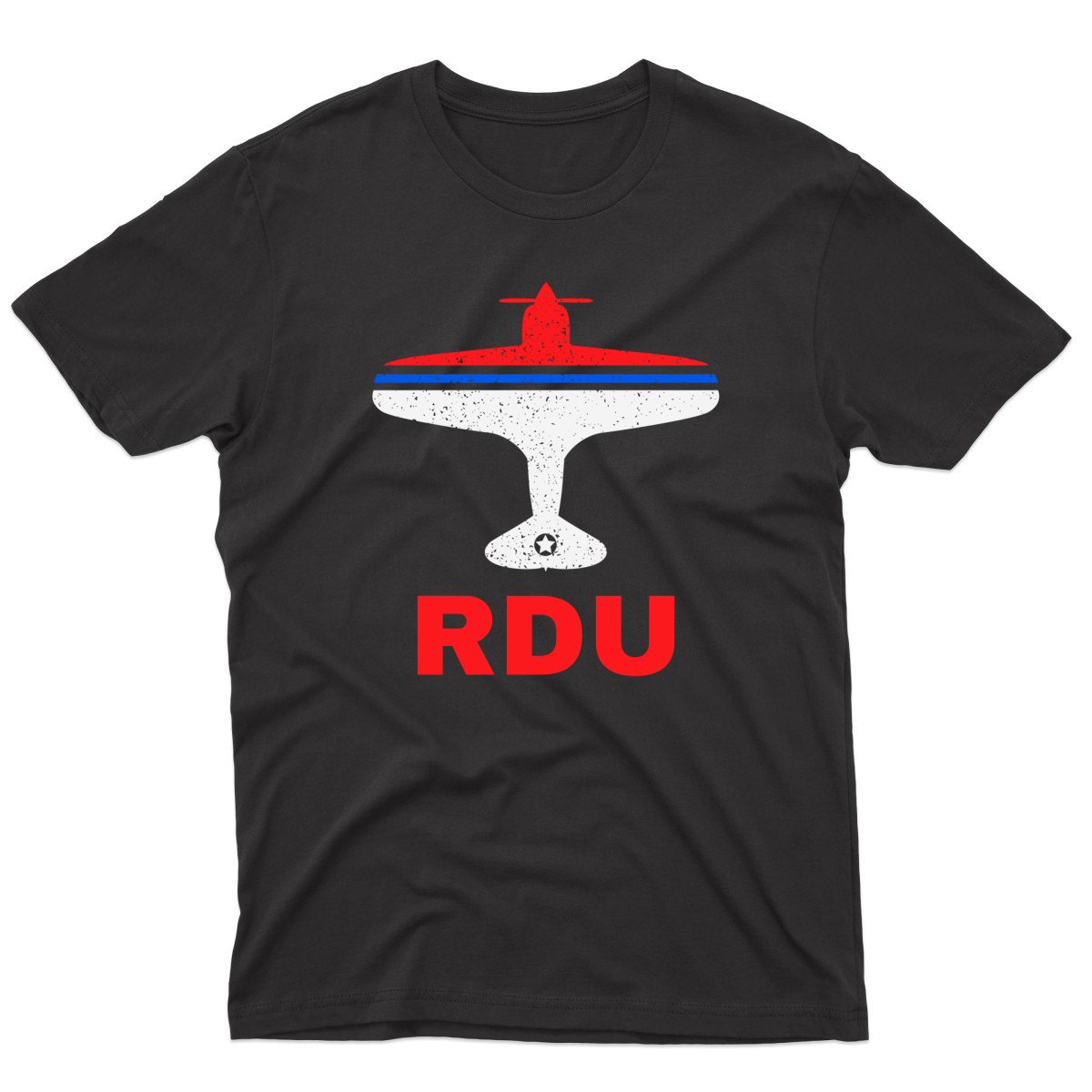 Fly Raleigh-Durham RDU Airport Men's T-shirt | Black