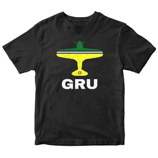 Fly Sao Paulo GRU Airport Kids T-shirt | Black