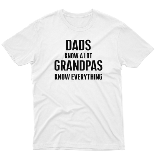 Dads know a lot Grandpas know everything  Men's T-shirt | White