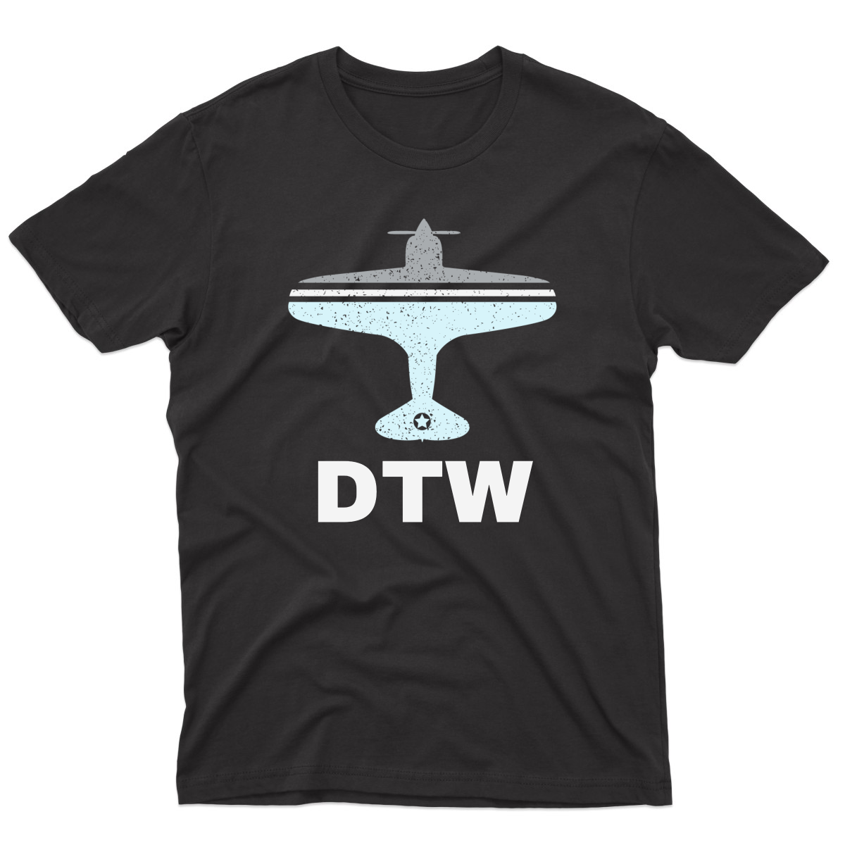 Fly Detrorit DTW Airport Men's T-shirt | Black