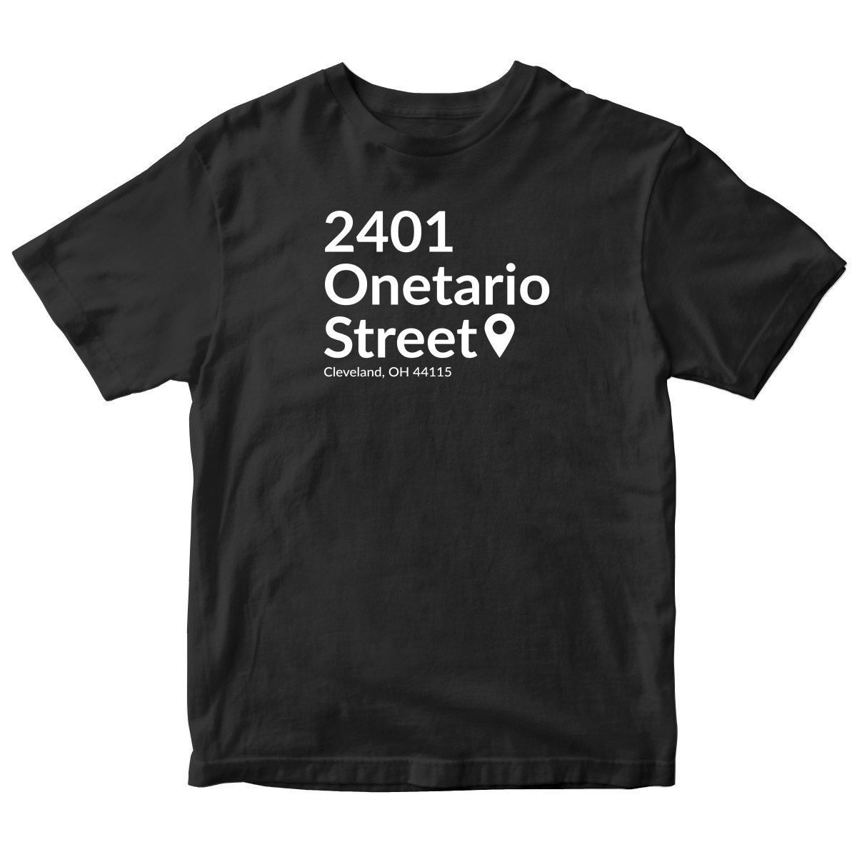 Cleveland Baseball Stadium Kids T-shirt | Black