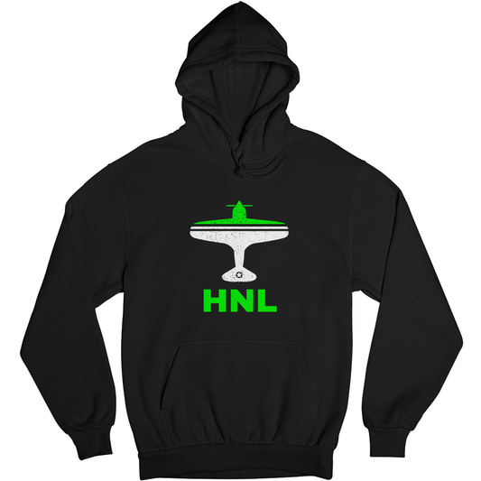 Fly Honolulu HNL Airport Unisex Hoodie | Black