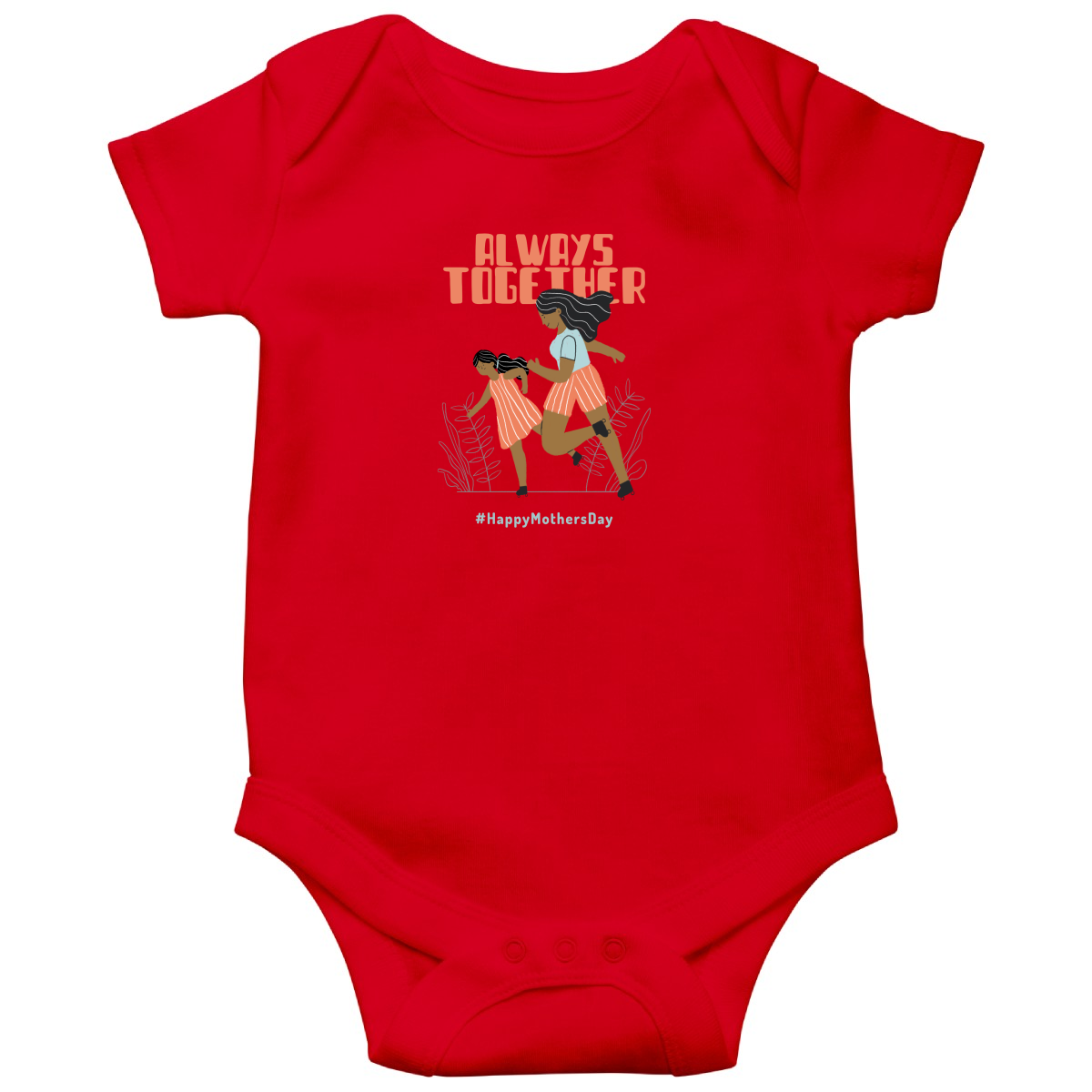 Always Together Baby Bodysuits | Red