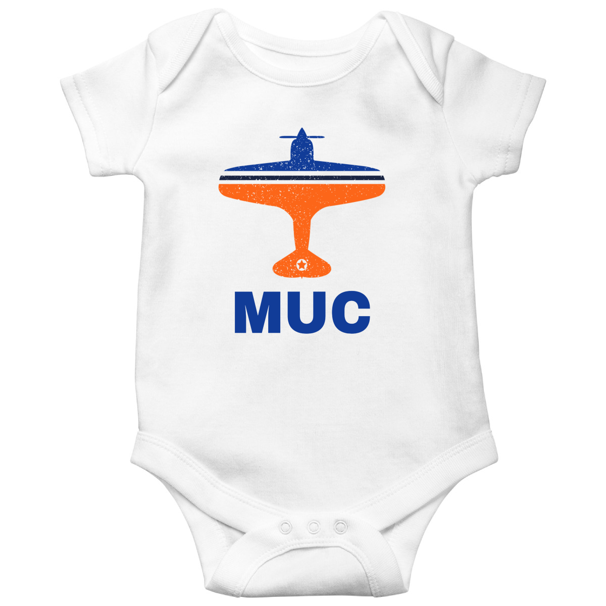Fly Munich MUC Airport Baby Bodysuits | White