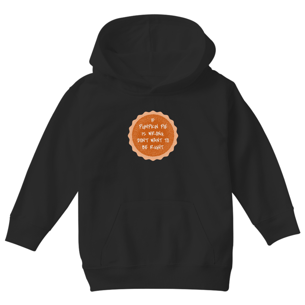 Pumpkin Pie Kids Hoodie | Black