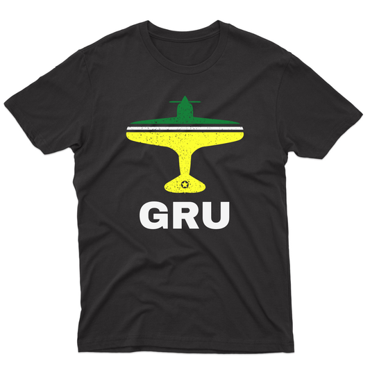 Fly Sao Paulo GRU Airport Men's T-shirt | Black