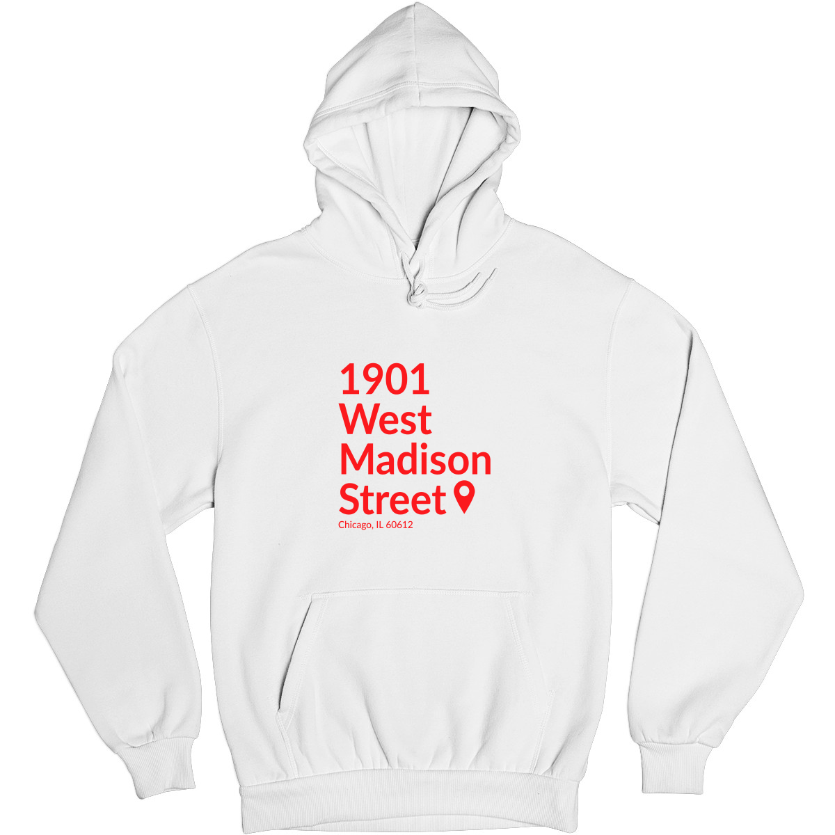 Chicago Basketball & Hockey Stadium Unisex Hoodie | White