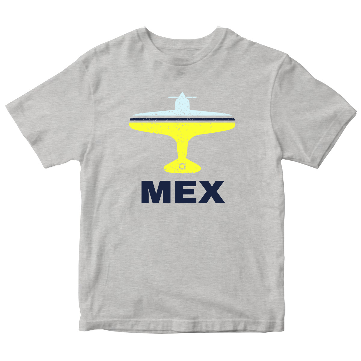 Fly Mexico City MEX Airport  Kids T-shirt | Gray