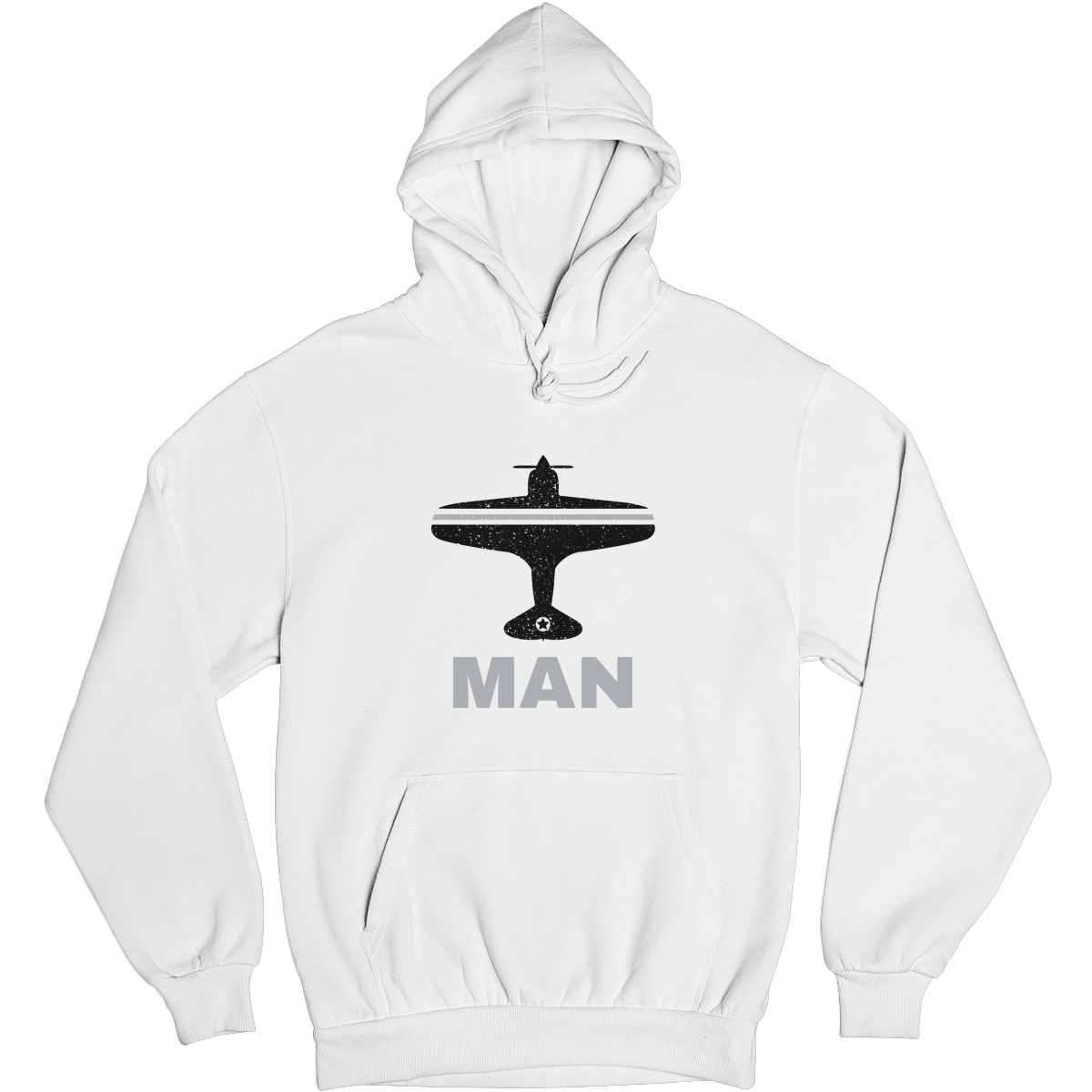Fly Manchester MAN Airport Unisex Hoodie | White