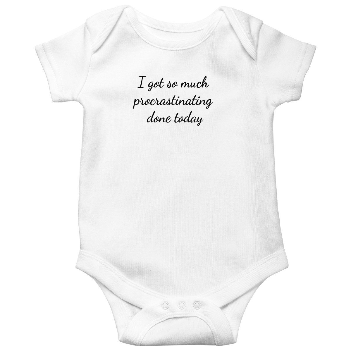 Procrastinator Baby Bodysuits | White