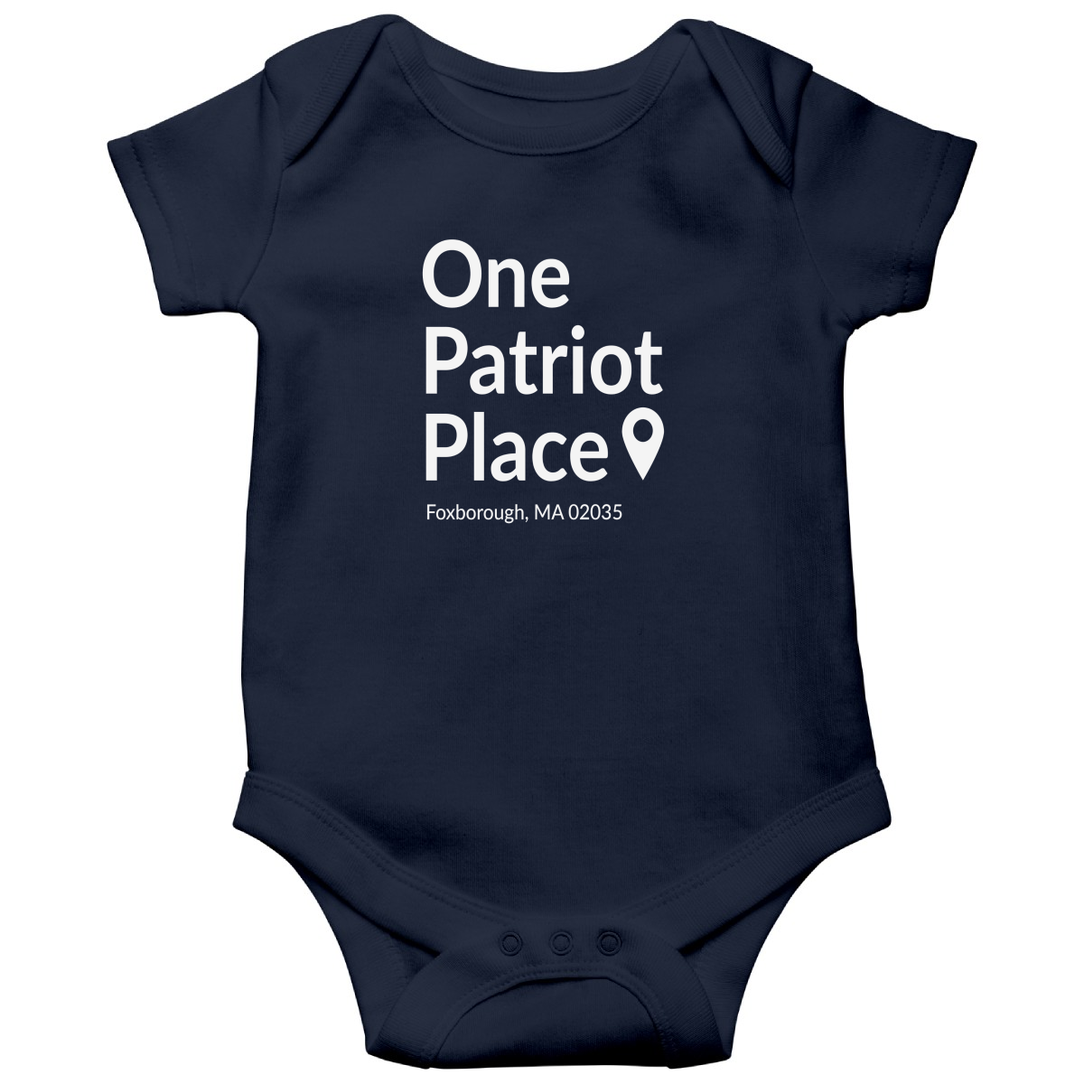 New England Football Stadium Baby Bodysuits | Navy