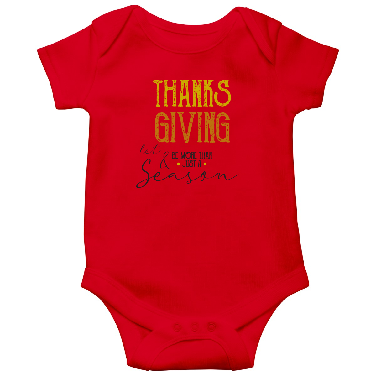 Thanks and Giving  Baby Bodysuits | Red