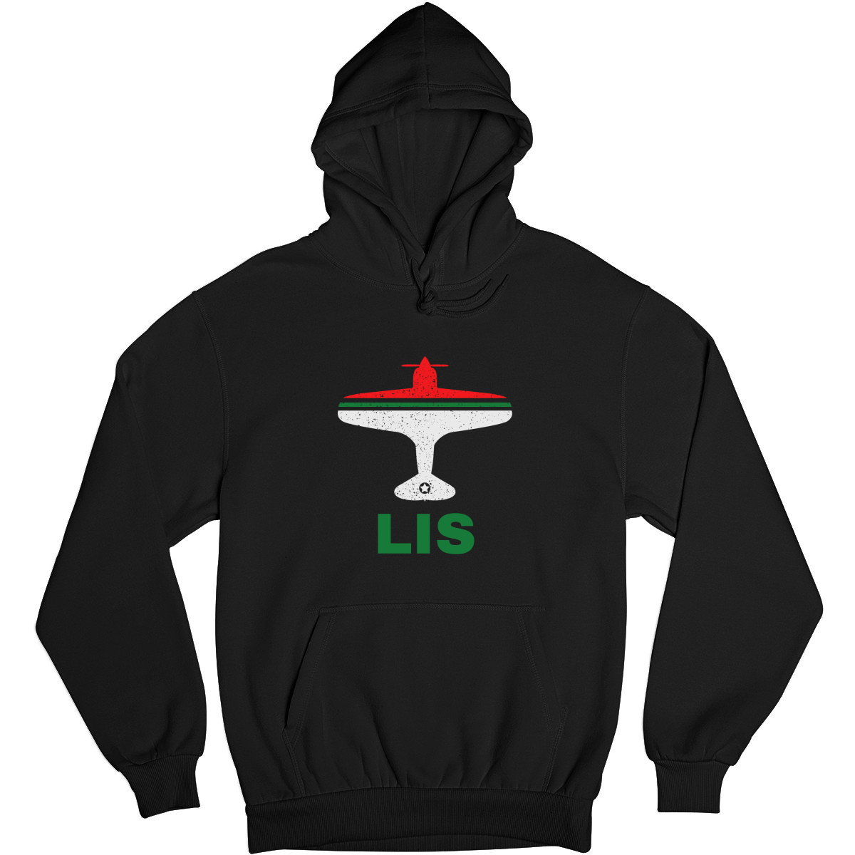 Fly Lisbon LIS Airport Unisex Hoodie | Black