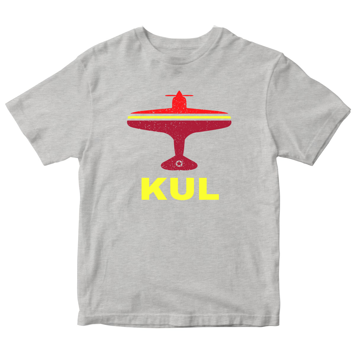 Fly Kuala Lumpur KUL Airport Kids T-shirt | Gray