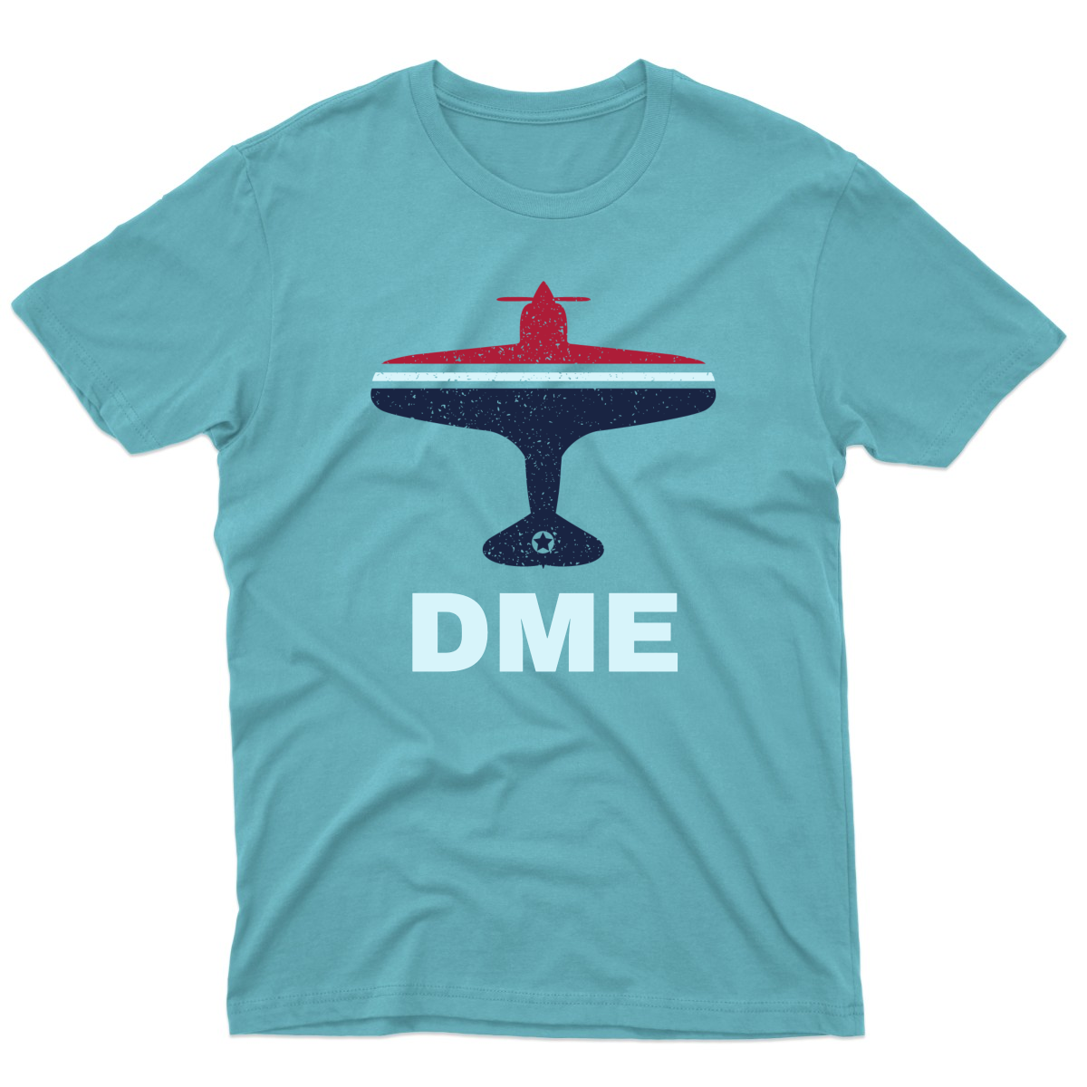 Fly Moscow DME Airport Men's T-shirt | Turquoise