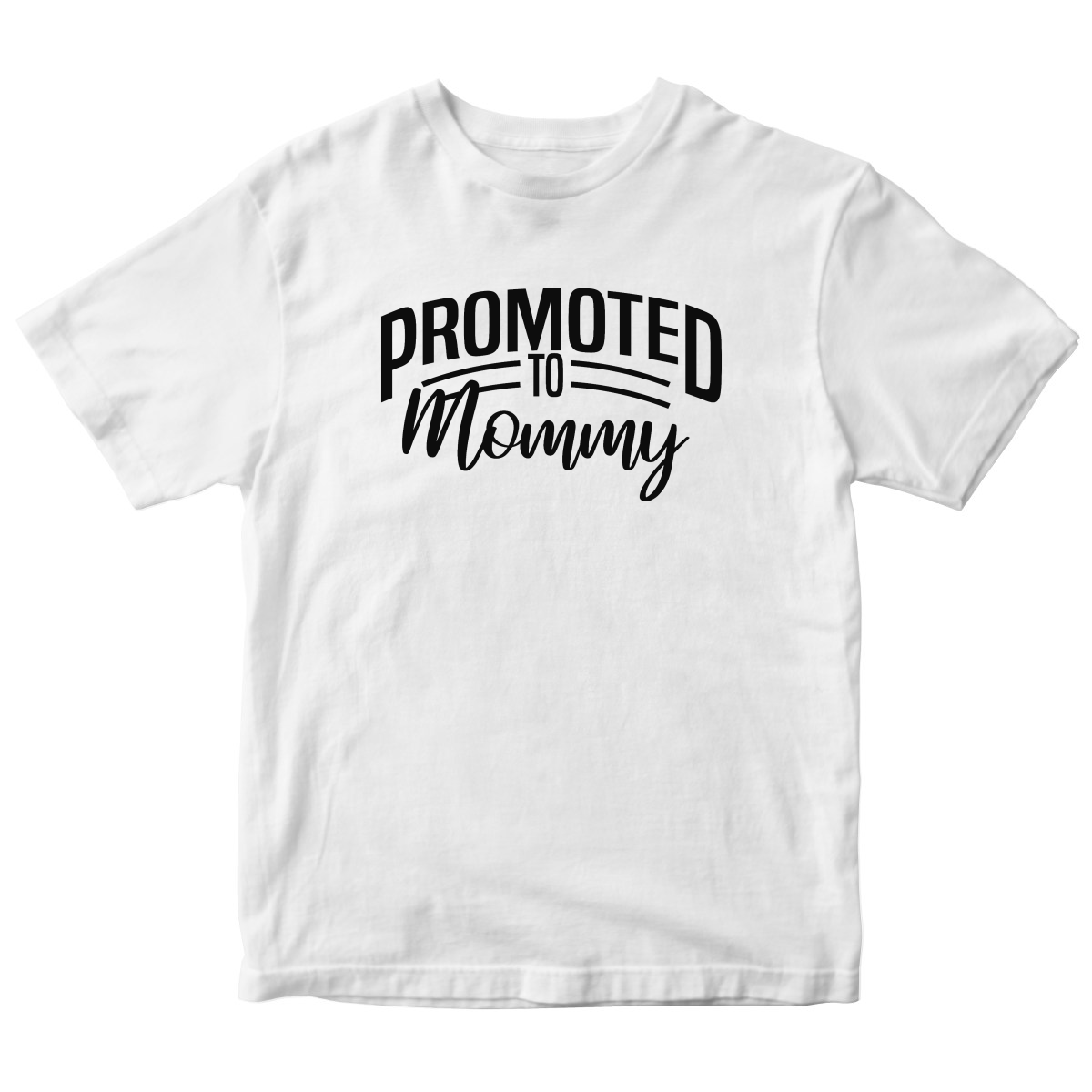 Promoted to Mommy Kids T-shirt | White