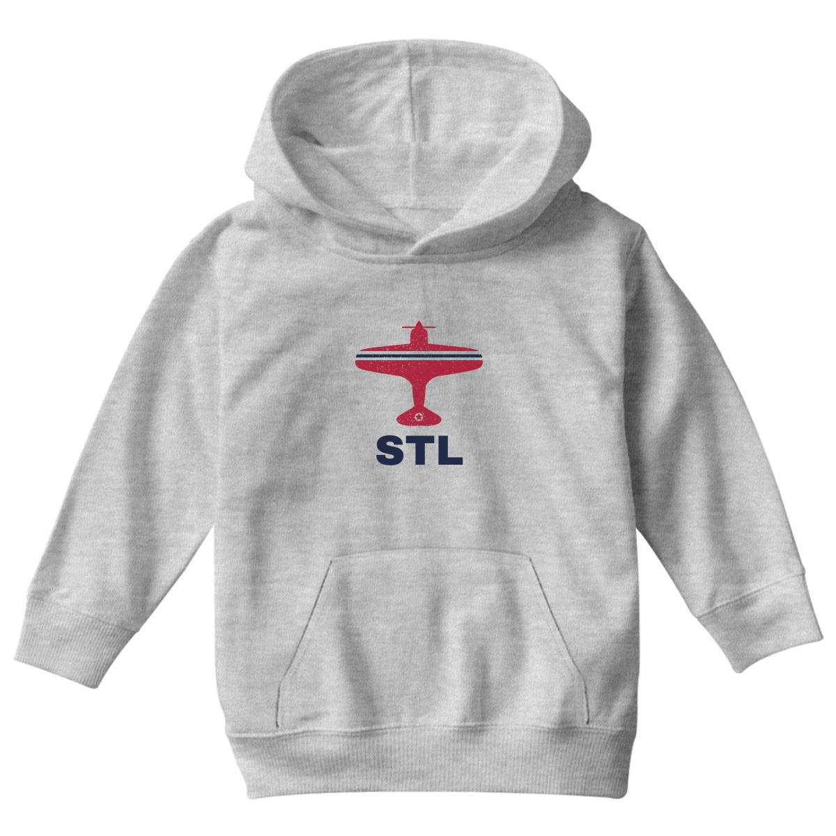 Fly St. Louis STL Airport Kids Hoodie | Gray