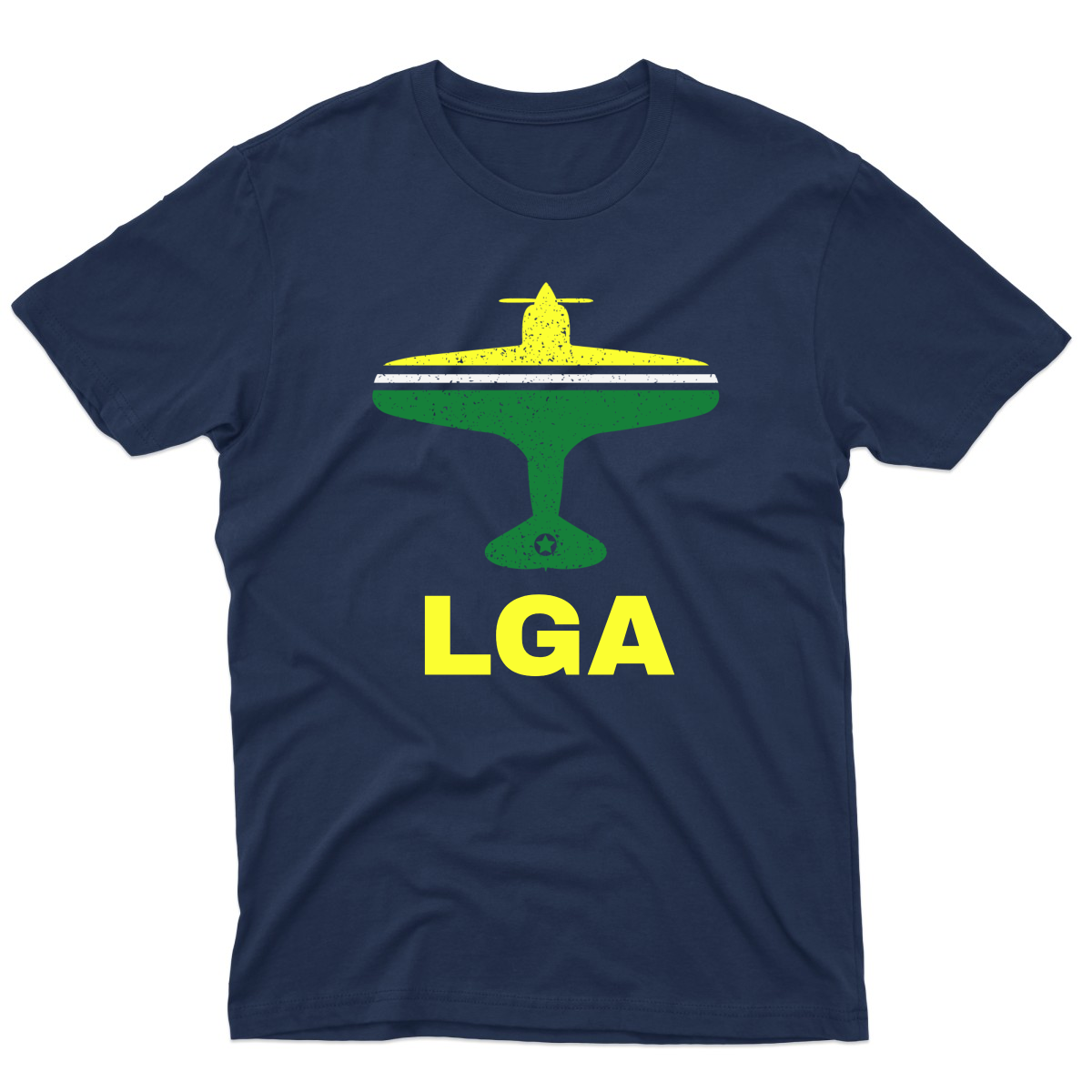 Fly New York LGA Airport Men's T-shirt | Navy