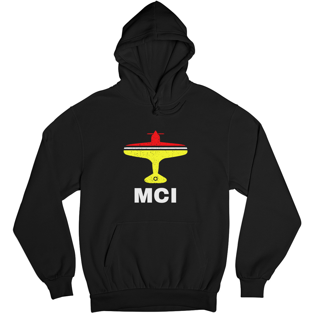 Fly Kansas City MCI Airport Unisex Hoodie | Black