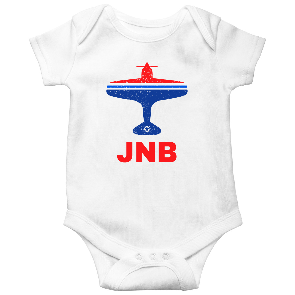 Fly Johannesburg JNB Airport Baby Bodysuits | White