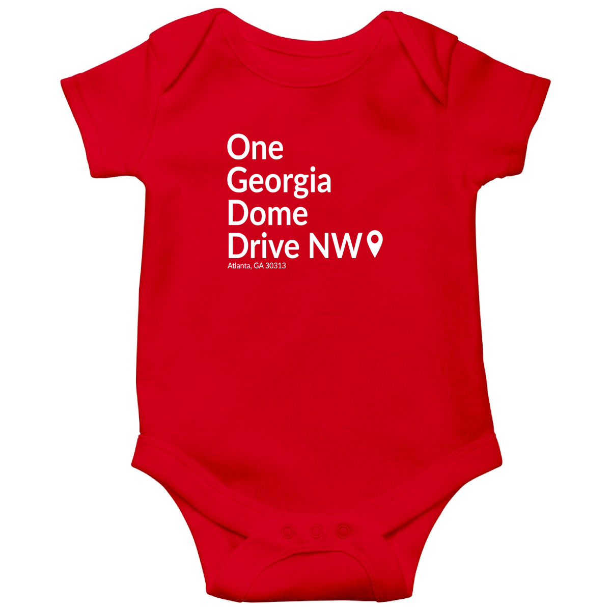 Atlanta Football Stadium Baby Bodysuits | Red