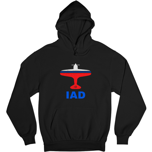 Fly Washington D.C. IAD Airport Unisex Hoodie | Black