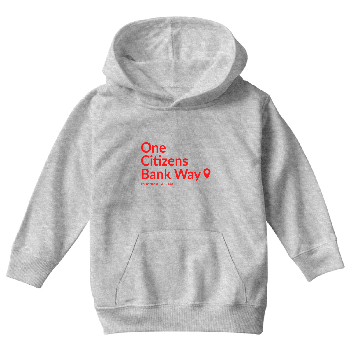 Philly Baseball Stadium Kids Hoodie | Gray