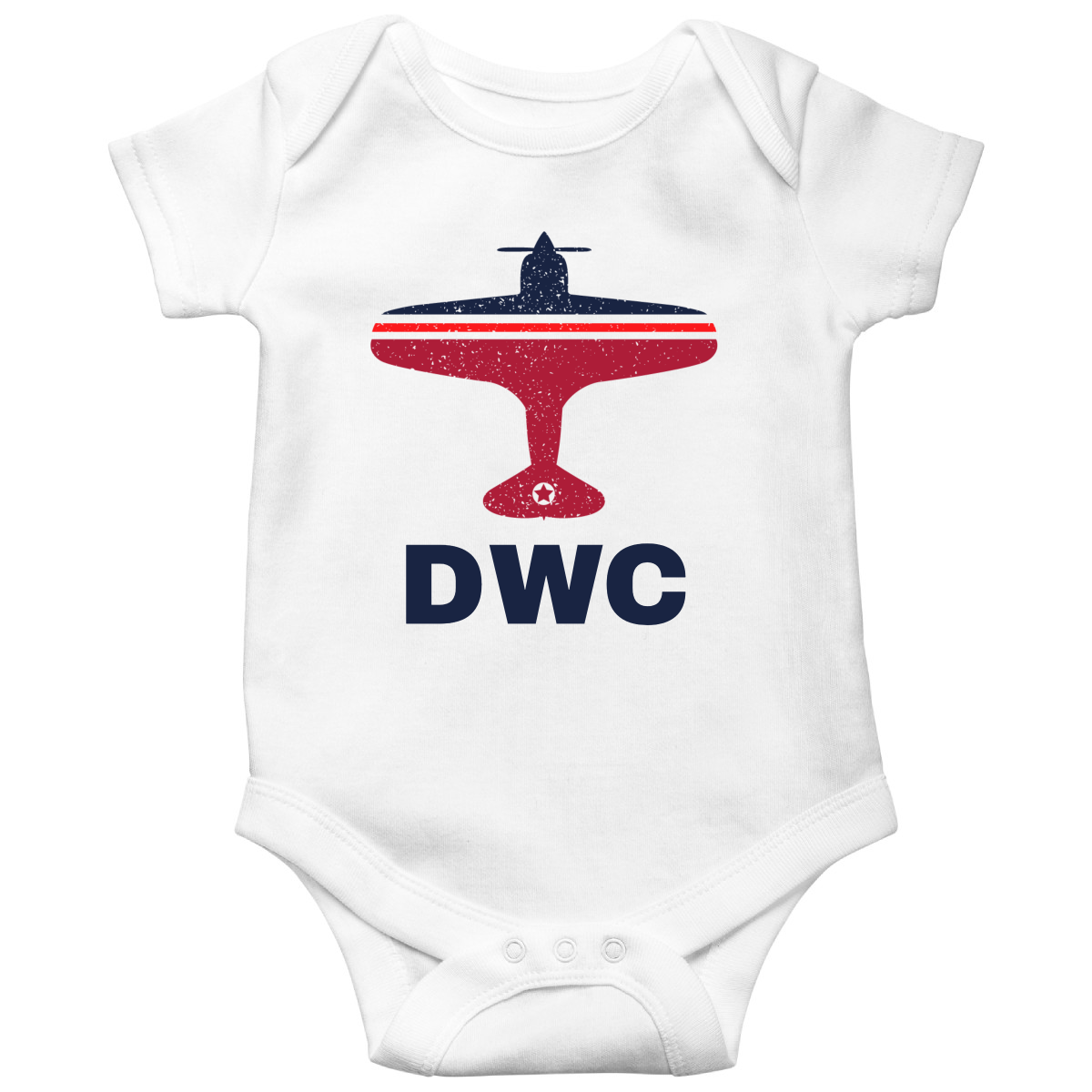 Fly Dubai DWC Airport  Baby Bodysuits | White