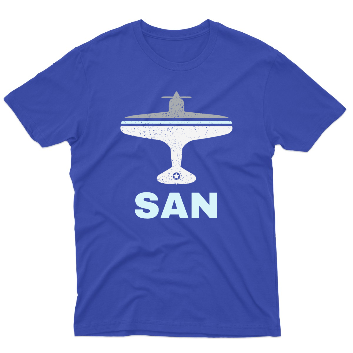 Fly San Diego SAN Airport Men's T-shirt | Blue