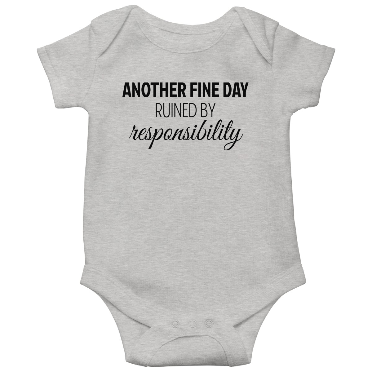 Another Fine Day Baby Bodysuits | Gray