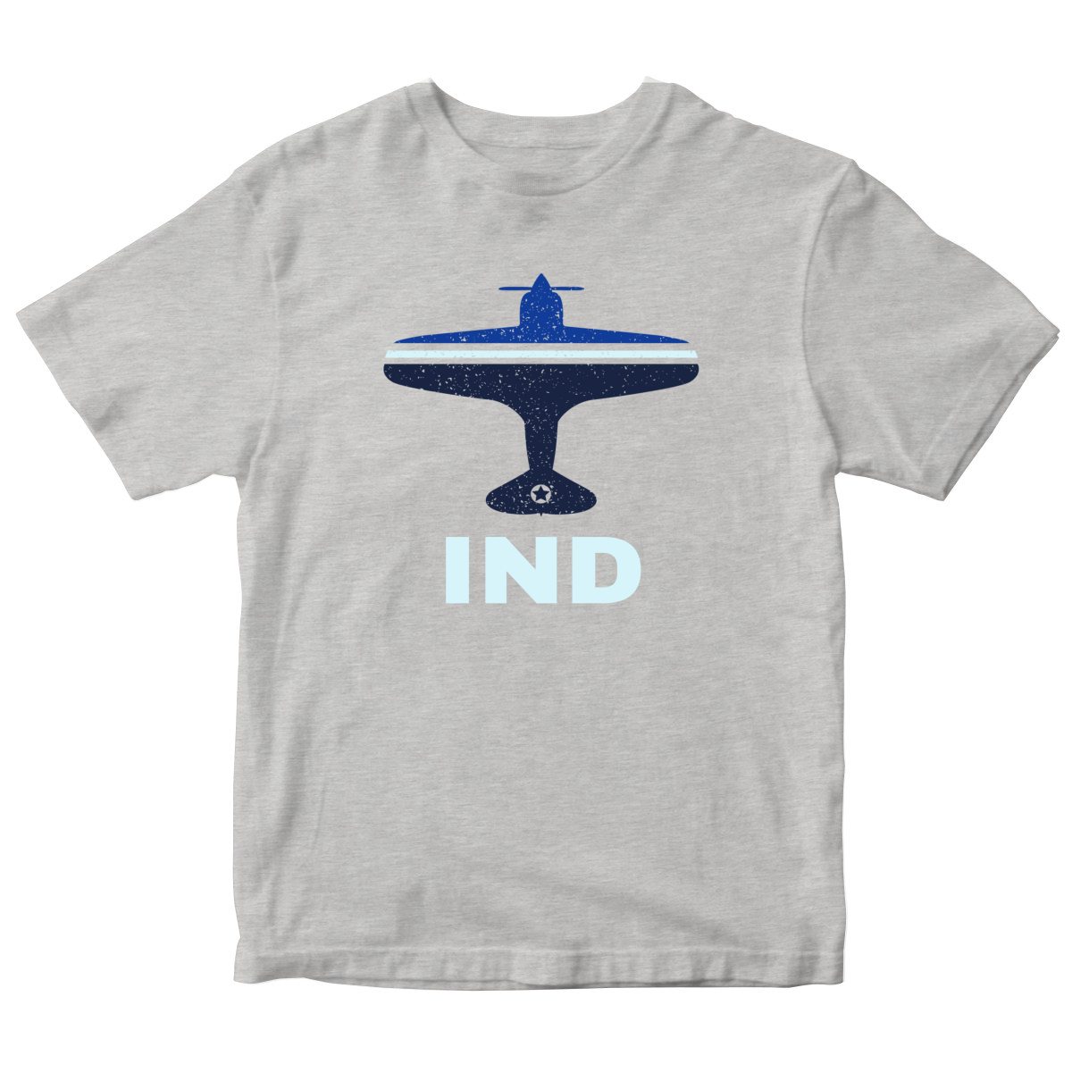 Fly Indianapolis IND Airport Kids T-shirt | Gray