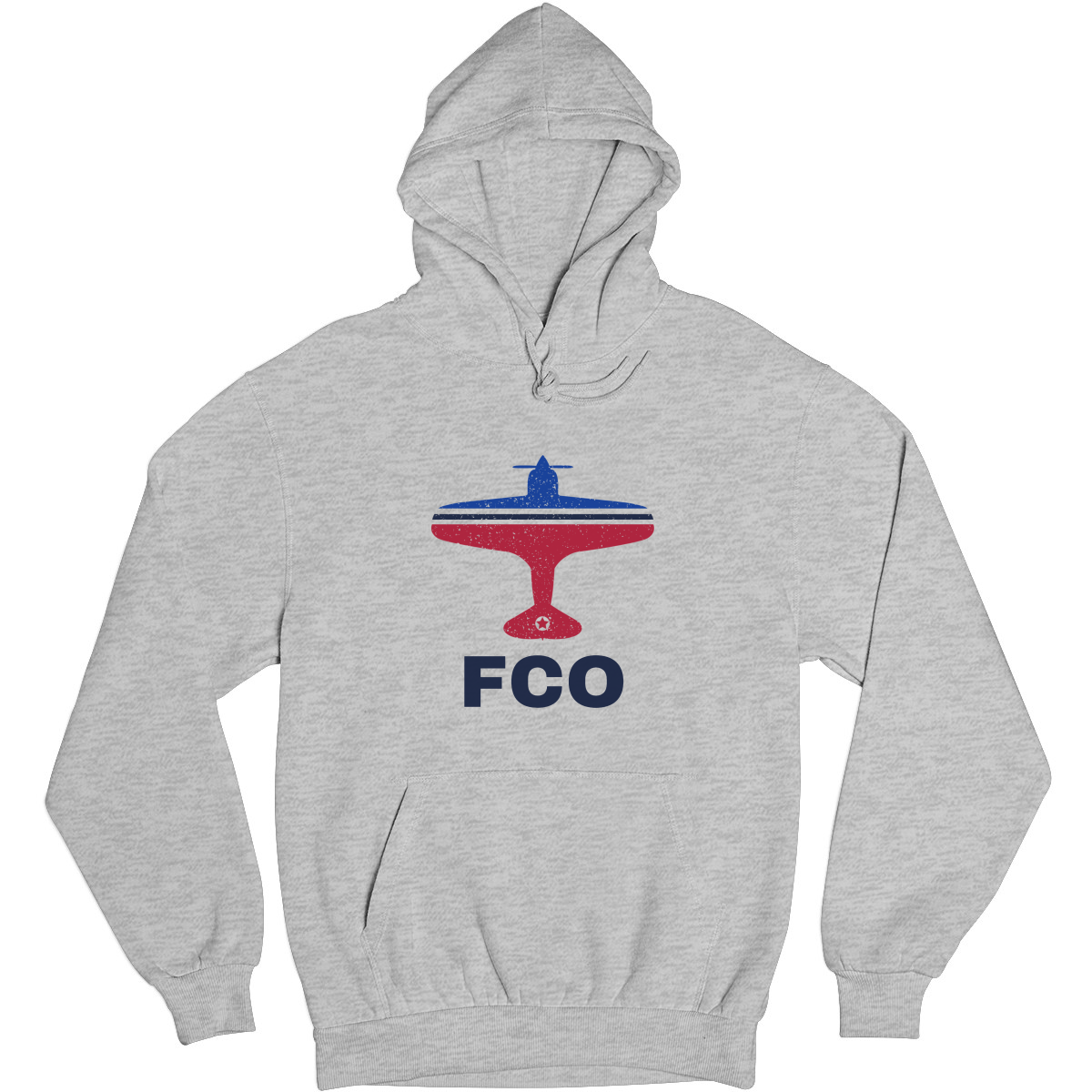 Fly Rome FCO Airport Unisex Hoodie | Gray