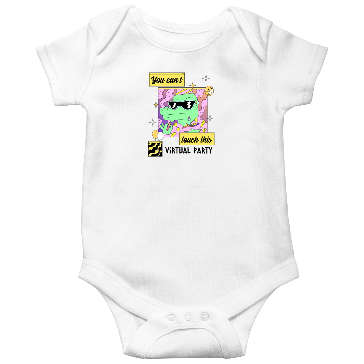You Can't Touch This Baby Bodysuits | White