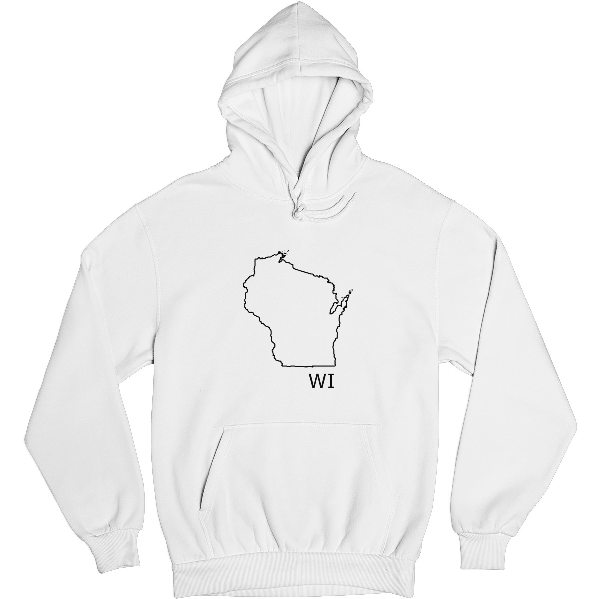 Wisconsin Unisex Hoodie | White