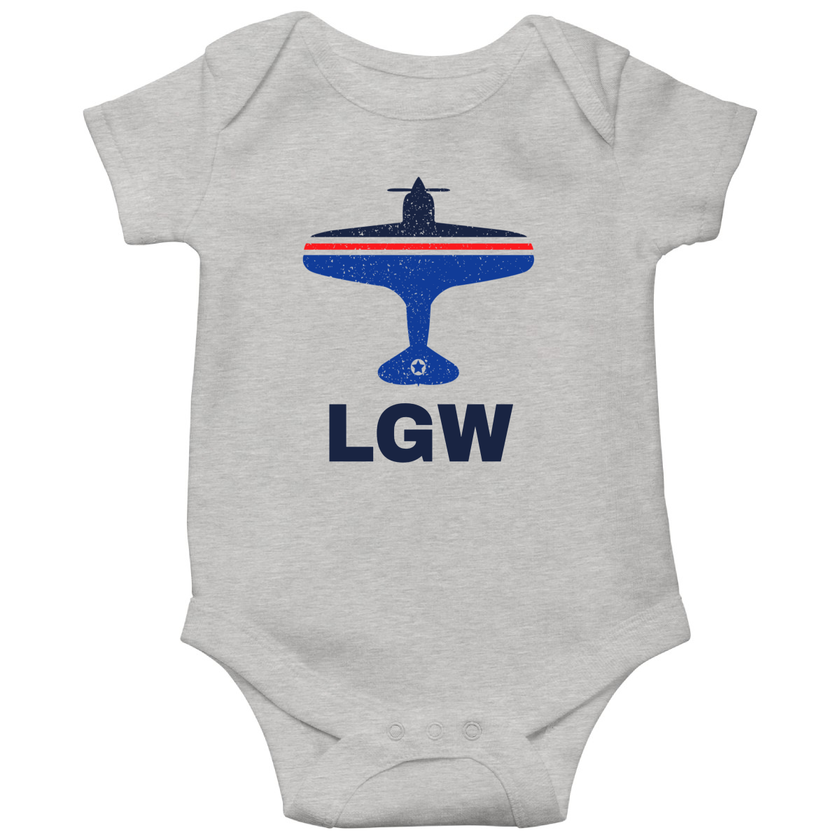 Fly London LGW Airport Baby Bodysuits | Gray
