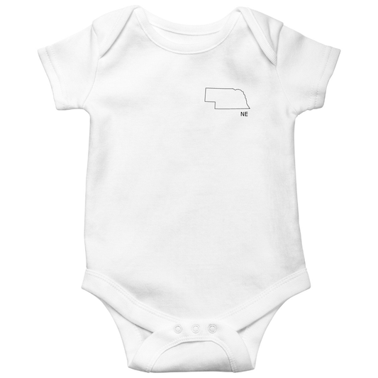 Nebraska Baby Bodysuit | White